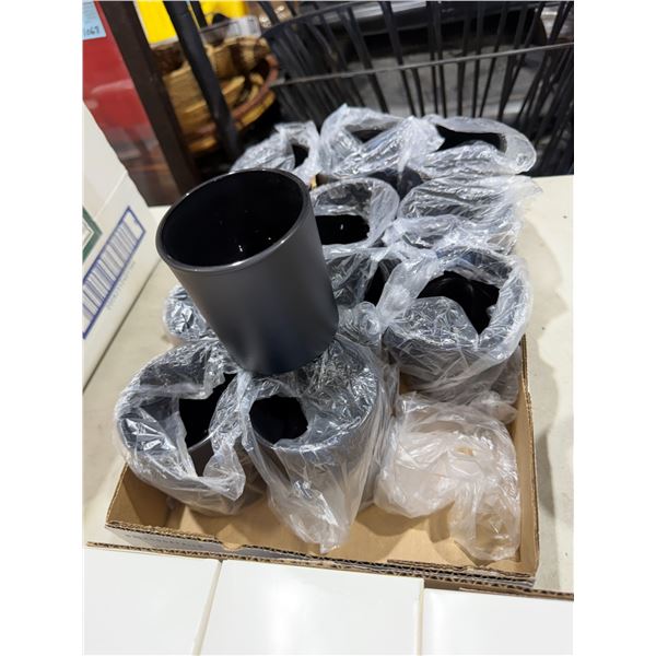 Black candle jars