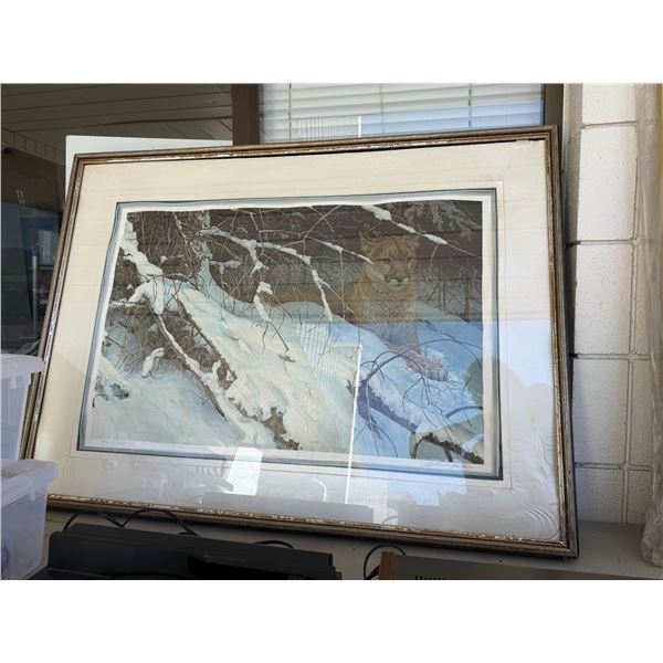 Robert Bateman artwork matting has some damage
