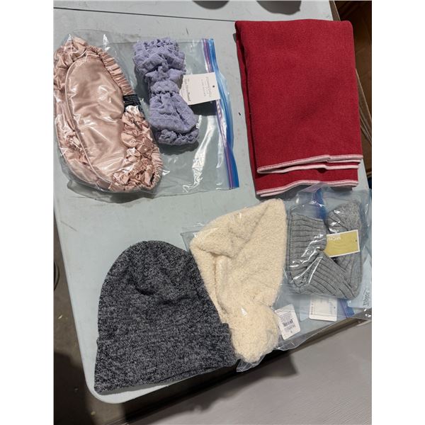 Toques headbands and blanket