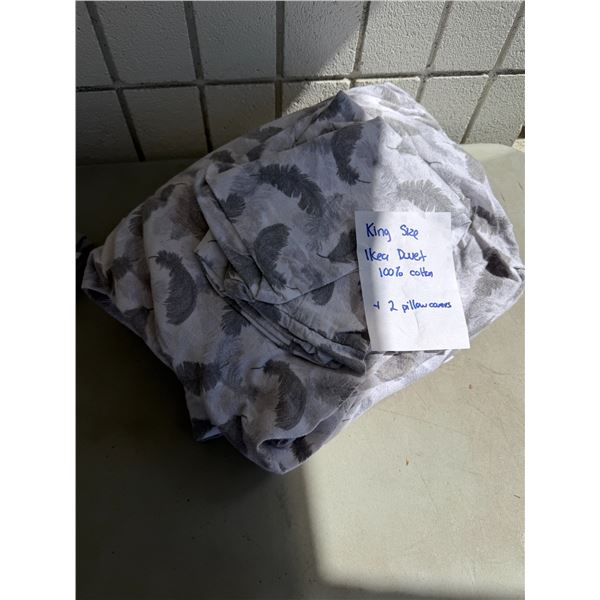 King size IKEA duvet and two pillow covers