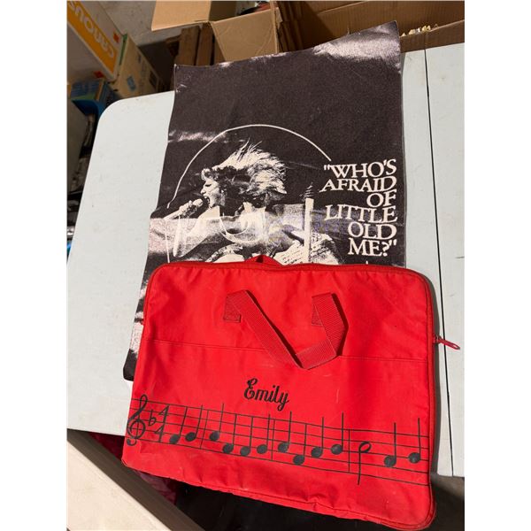 Bag and poster