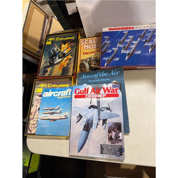 Airplane books and magazines