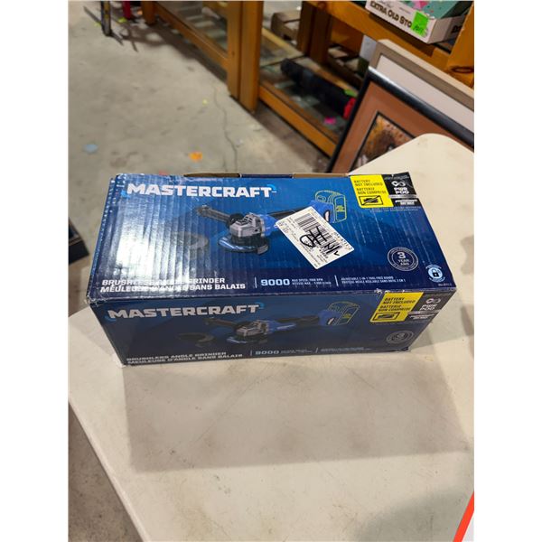 New in box Mastercraft 9000rpm brushless angle grinder.