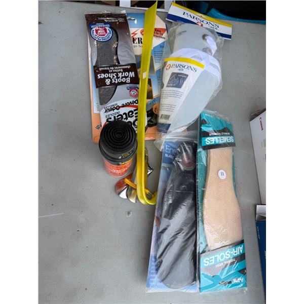 Assorted shoe related items