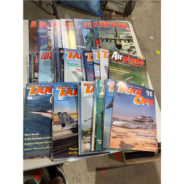 Take takeoff and warplane magazines