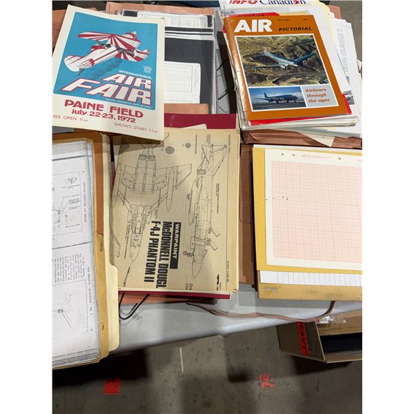 Miscellaneous aviation items, photos, steam ship plans, etc.