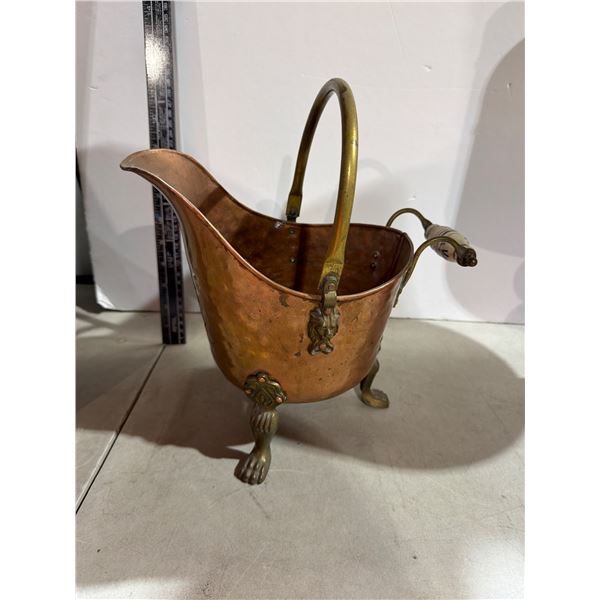 copper footed pot
