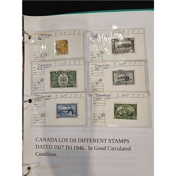 1927-1946 Canada stamps
