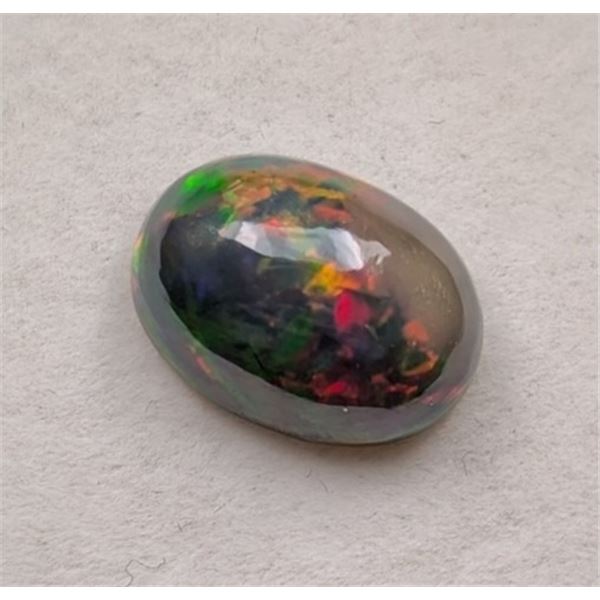 $4,375 Appraisal - 3.5 ct Cert. Oval Black Opal gemstone