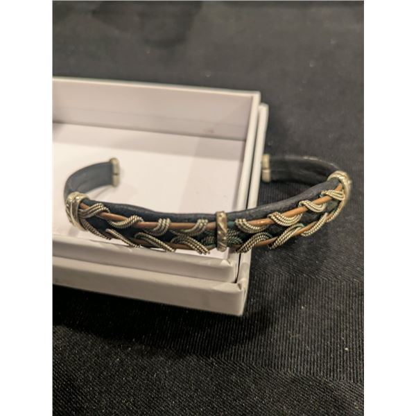 Leather wrapped bracelet