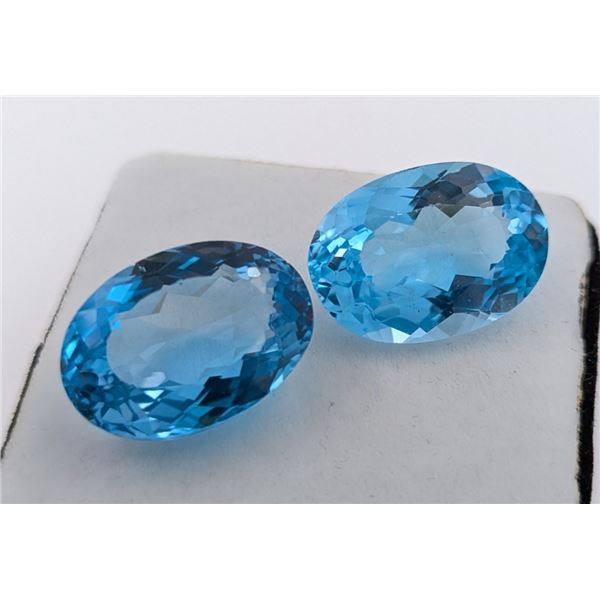 $12,227 Appraisal - 50.81 ct Cert. Royal Blue Topaz gemstone Pair