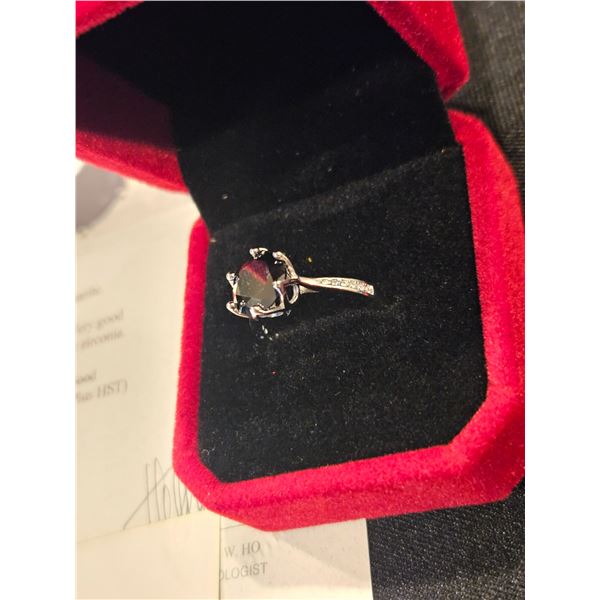 3.00 CT ROUND CUT MOISSANITE STONE SET IN 925 SILVER RING SIZE 6 RETAIL VALUE $1,825.00
