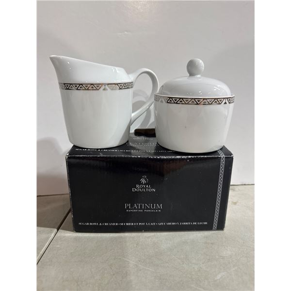 Royal Doulton sugar bowl and ceamer