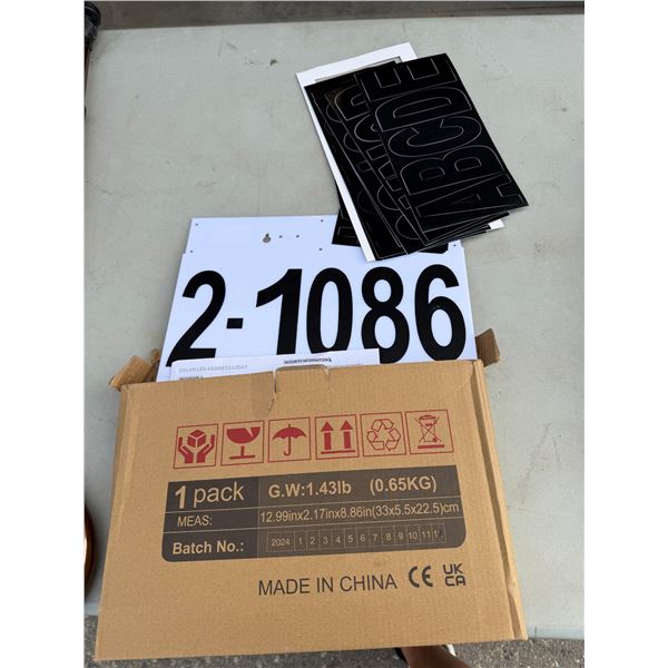 Numbers and letters