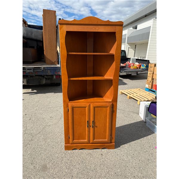 Corner shelf 29 1/2 inches wide 71 1/2 inches tall