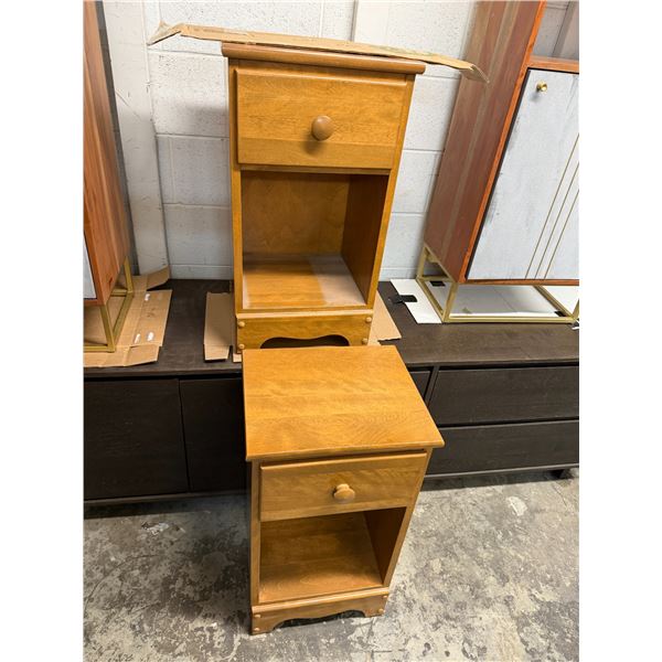 Pair of nightstands 15" x 12 1/2" x 27" tall