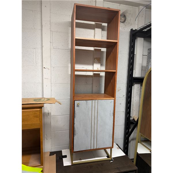 Shelf 17 and three-quarter inches by 12 inches x  62 tall