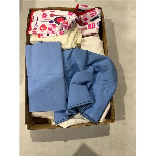 Kitchen, linens and pillowcases, etc.