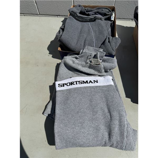 Two pair pairs of longjohns size medium