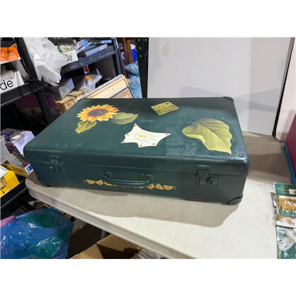 Vintage suitcase and contents crafting