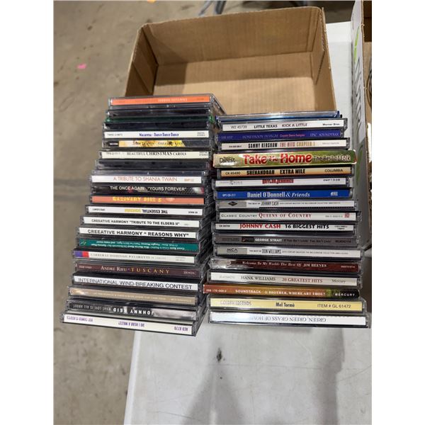 CDs, Shania Twain, Johnny Cash, and other