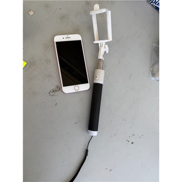 Apple iPhone and selfie stick