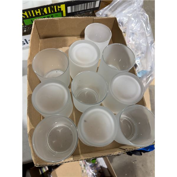Frosted candle jars or other large