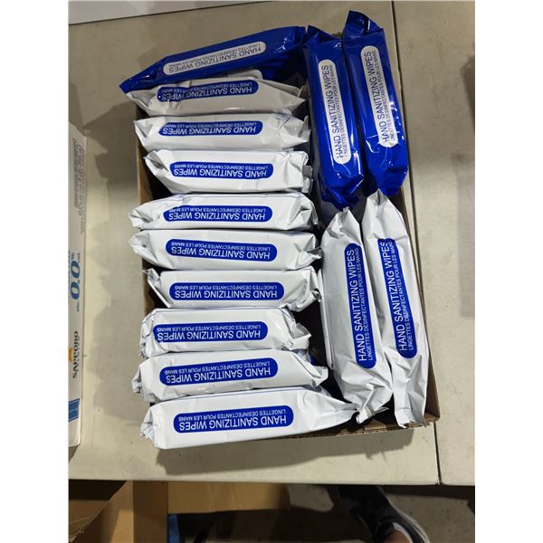 Hand sanitizing wipes