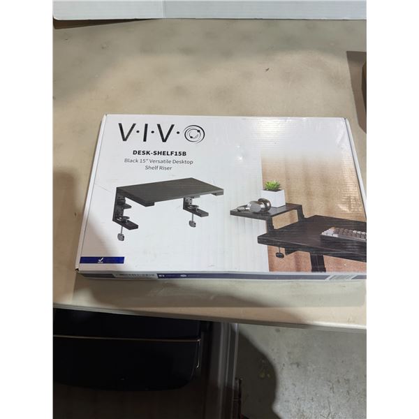 VIVO black 15 inch versatile desktop shelf riser