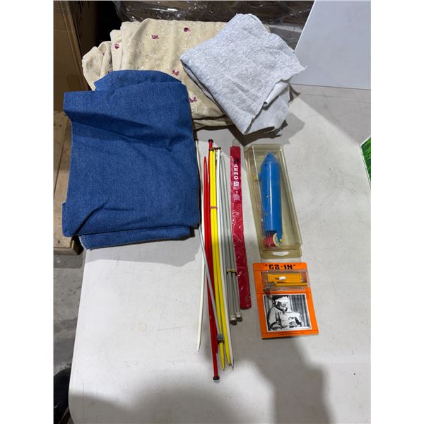 Material knitting needles, sewing items