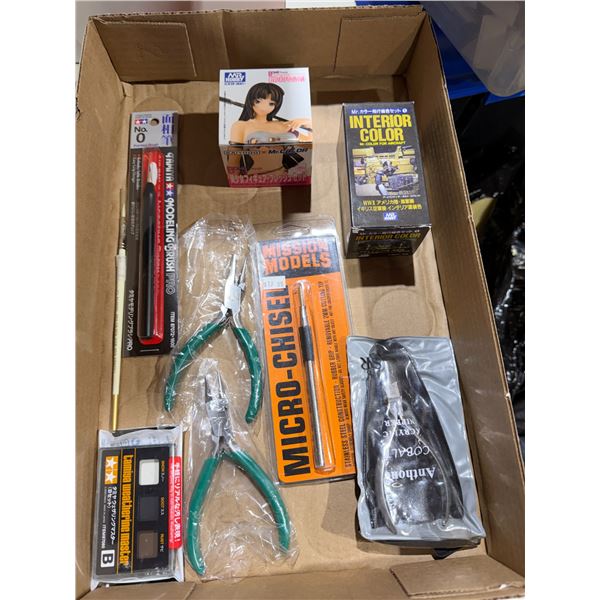 Assorted modeling tools, and other items