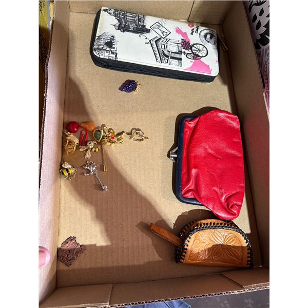 Pins, wallets, and change purses