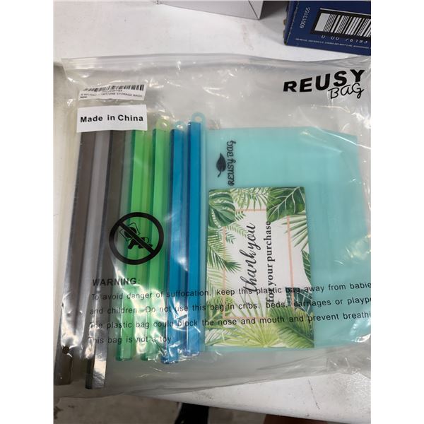Reusable silicone storage bags