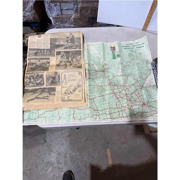 Map a newspaper clipping