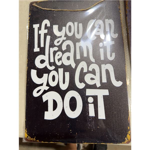 Tin sign 8" x 12"