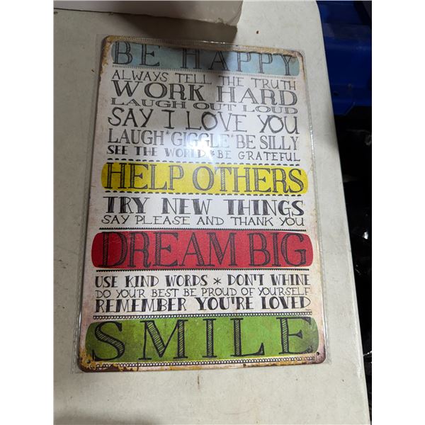 Tin sign 8" x 12"