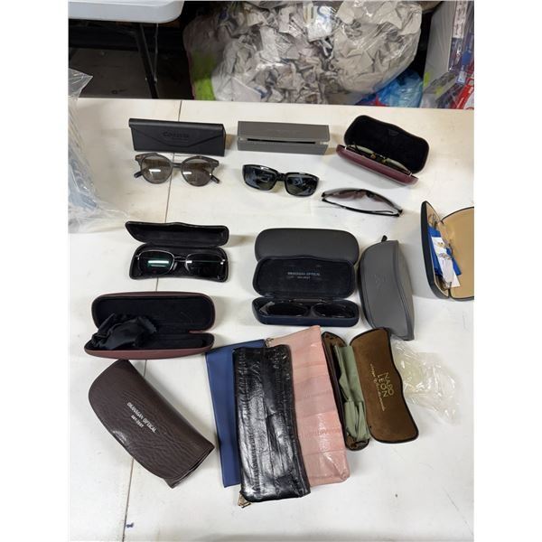 Assorted sunglasses and glasses
