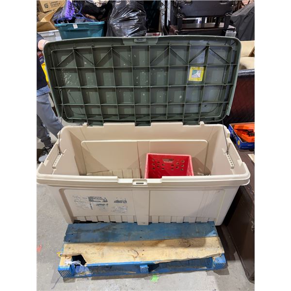 Storage bin with crate
