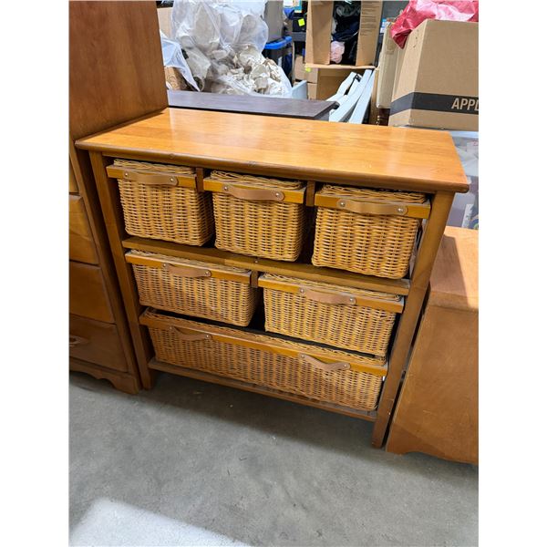 Storage shelf with baskets 31 1/2" x 15 1/2" x 32 1/2"