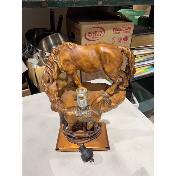 Horse decor in lamp