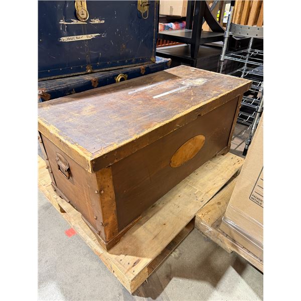 Antique wood chest