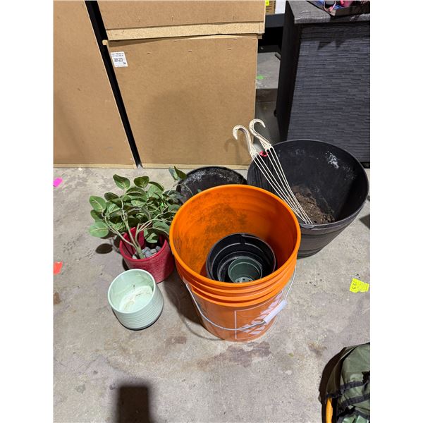 Gardening items, pots, etc.