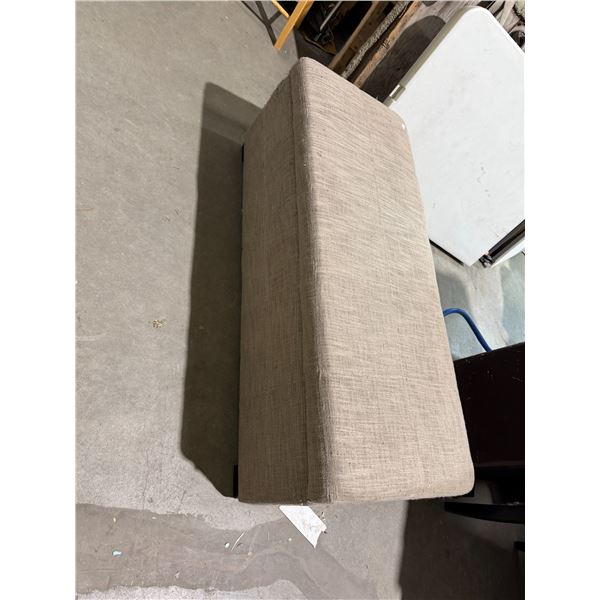 Storage ottoman has cat scratches 46" x 18" x 16"