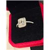 Image 3 : 2.00ct moissanite Halo shape ring - Size 9