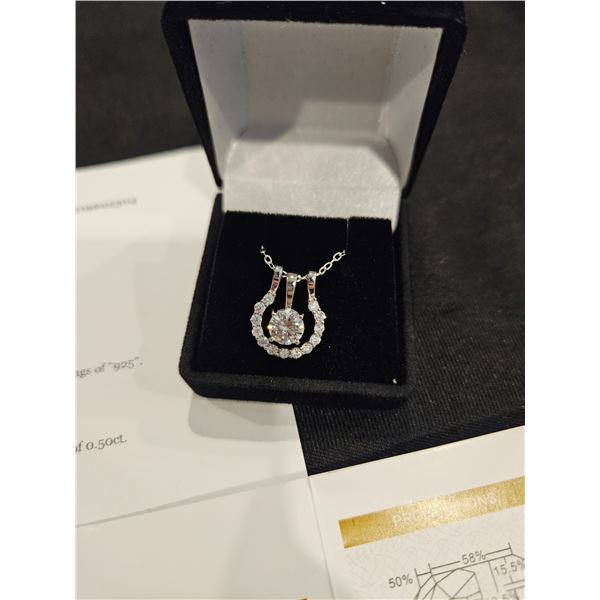 1.00ct moissanite halo round set