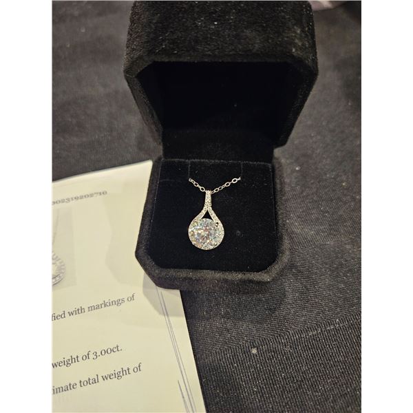 3.00ct moissanite tear drop halo set