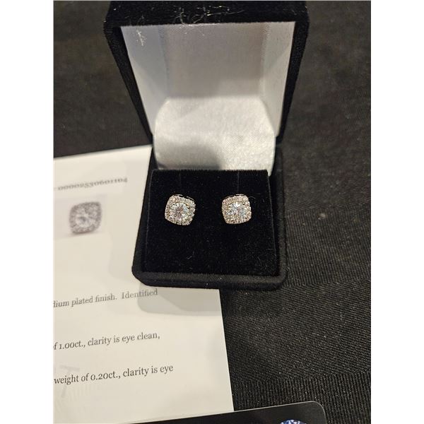 1.00 ct moissanite square halos seet
