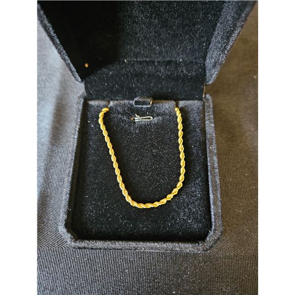 14K Gold plated 2.0mm Twisted rope necklace - 23'"