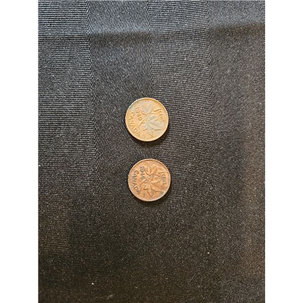 1946 & 1949 Canada Pennies