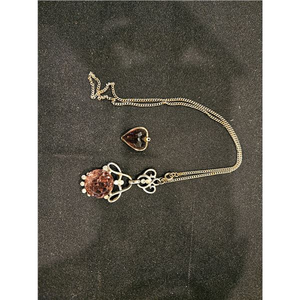 pendants and necklace